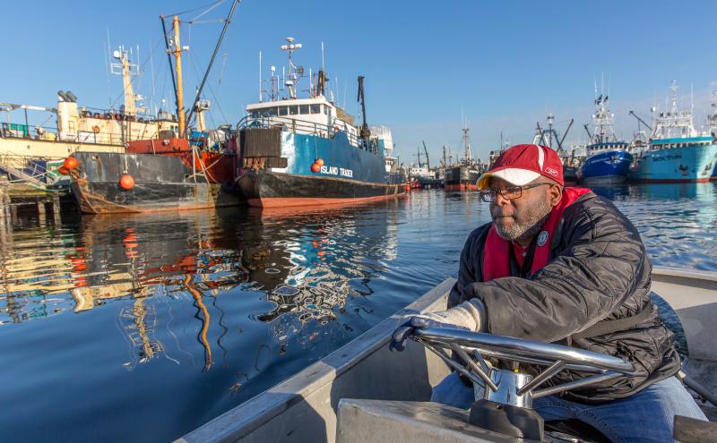 Boater at Fishermen's Terminal.