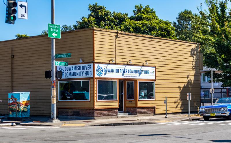 Street shot of Duwamish Valley Hub building in South Seattle August 2021