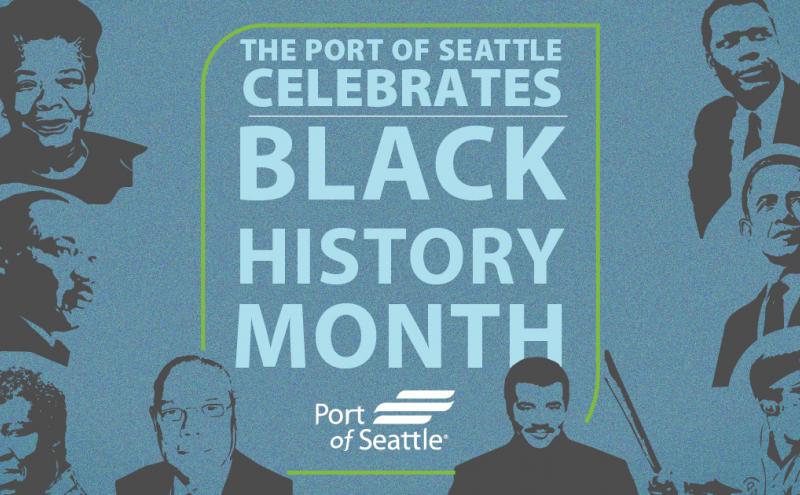 Black History Month image with portraits of Black leaders
