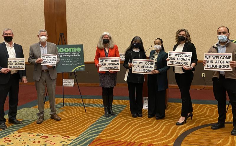 Supporters of Afghan's resettling in the South Sound of Seattle Feb 15 2022 