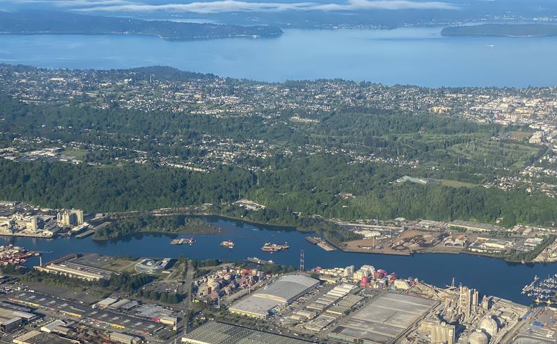 Aerial of Duwamish River