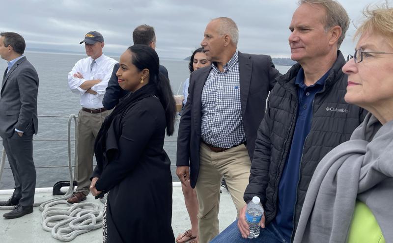 Port of Seattle Commissioner Hamdi Mohamed alongside Congressional Select Committee.