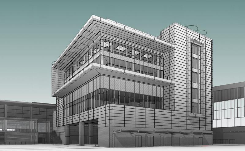 Rendering image of new building for A Concourse Lounges.