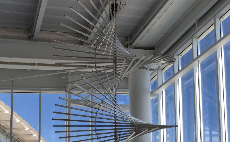 Magnetic Anomaly is a kinetic piece that uses the power of neodymium magnets to create a moving, spiral-like pattern