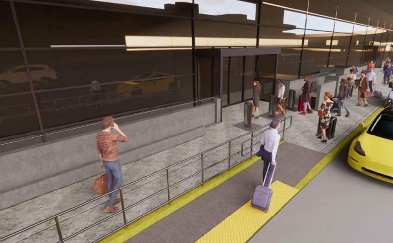 Rendering of ADA curbside.
