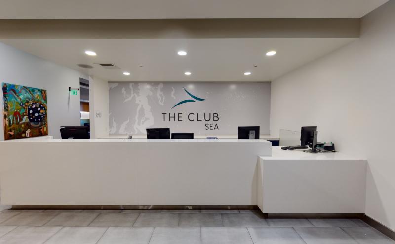 The Club at SEA reception desk.