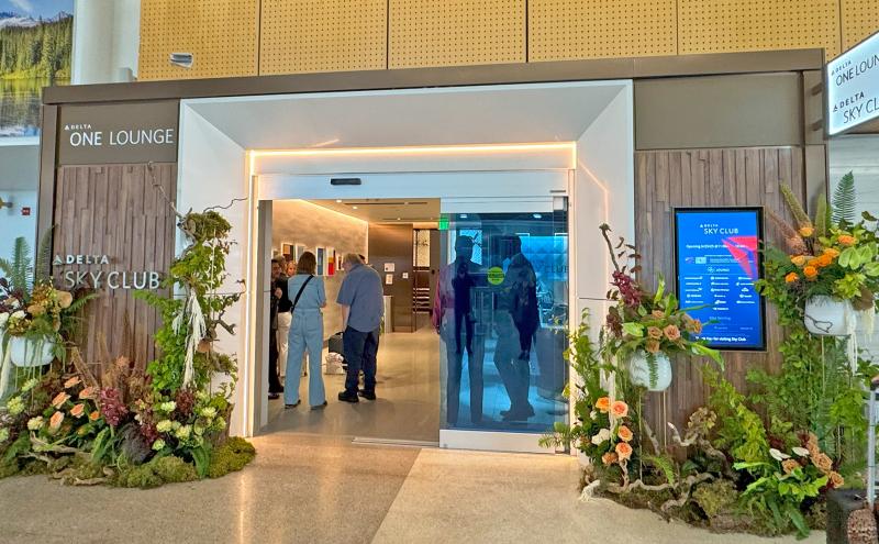 Entryway to Delta Lounges.