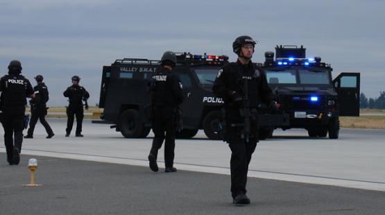 Police Department Tactical Unit at Sea-Tac Airport.