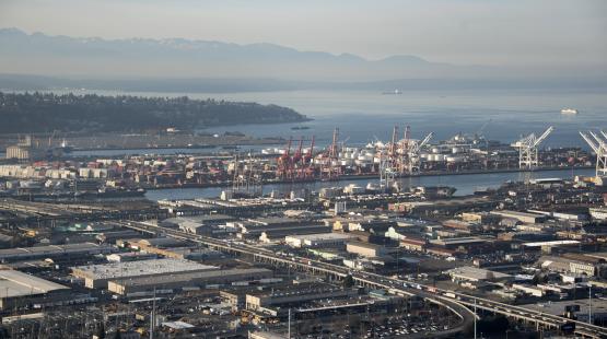 Port of Seattle aerial photo.