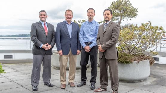 Veteran fellows with Executive Director Metruck.