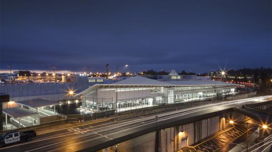 Exterior of Councourse D Annex at Sea-Tac International Airport, Seattle, WA, Oct. 4, 2018