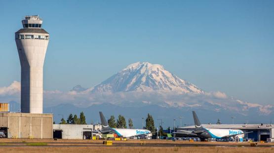 Mt. Rainier seen from SEA Airport.