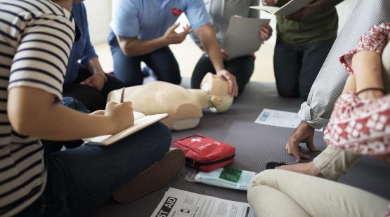 Team learns how to administer CPR course