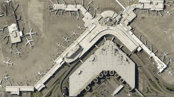 Sea-Tac Airport aerial shot.