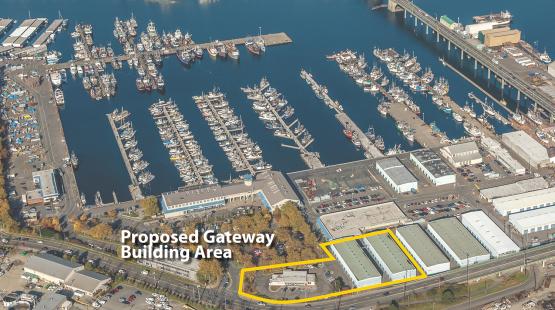 2020 Budget Fishermen's Terminal Redevelopment aerial image with designated project area