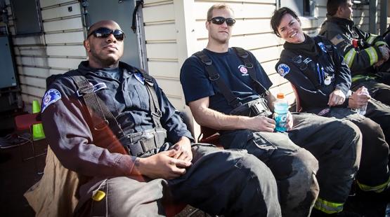 Franklin Smith (left) spends time with his coworkers at work and outside of work.