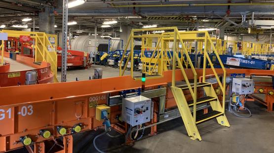 Baggage handling machinery.