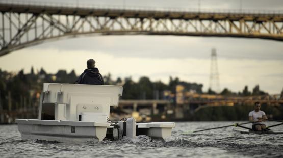 Rowers on Lake Union.