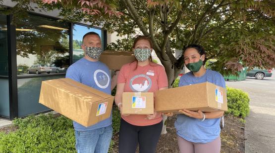 Antogen drops off mask donations to Because People Matter.