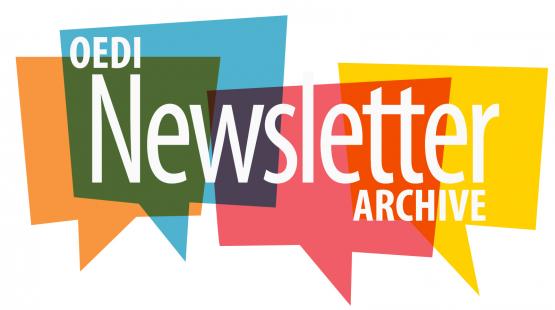 Decorative image that says "OEDI Newsletter Archive"