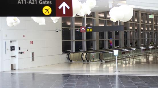 The A Concourse and Moving Walkway.