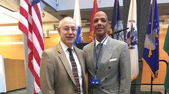 Carlton Williams with Luis Navarro at a Port event