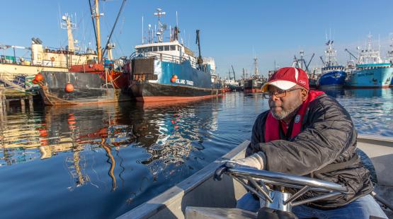 Boater at Fishermen's Terminal.