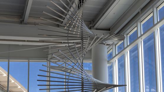 Magnetic Anomaly is a kinetic piece that uses the power of neodymium magnets to create a moving, spiral-like pattern