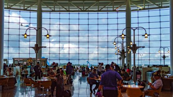 Interior shot of SEA Airport