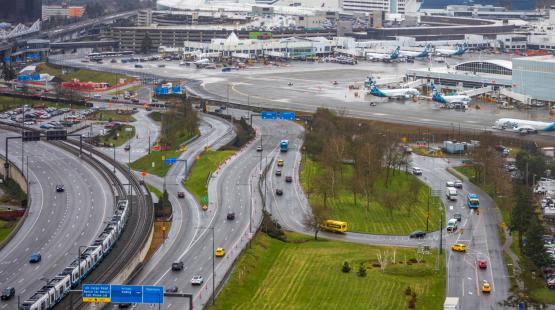 Roads and highway near SEA Airport