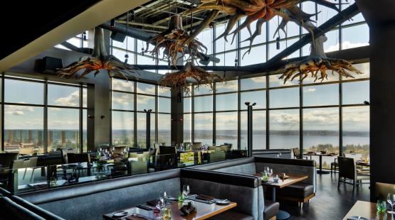 Interior shot of Ascend Steak & Sushi.