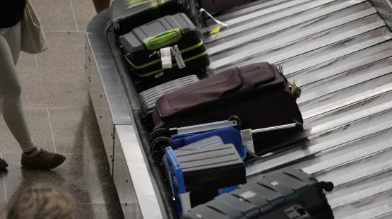 Luggage on a Baggage Claim