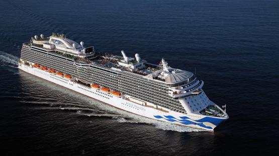 Royal Princess cruise ship at sea.