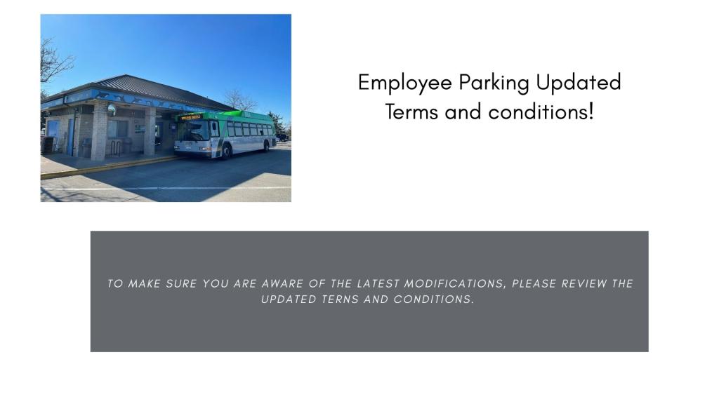 Employee Parking Updated Terms and Conditions!